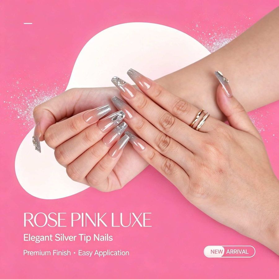 Luxury Handmade Press-On Nails | Soft Pink Cream Aesthetic Wholesale